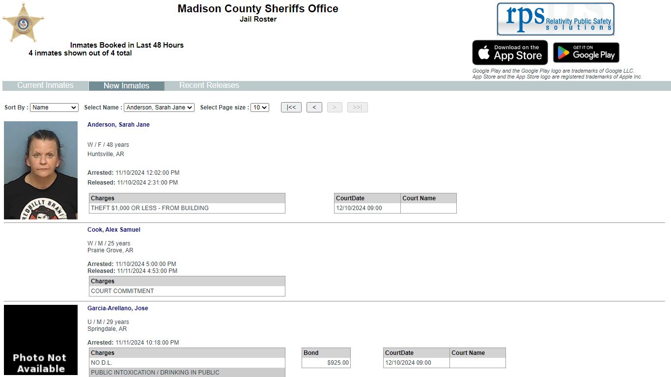 Madison County Sheriffs Office - List Inmates - myr2m.com