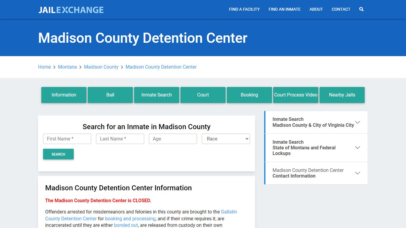 Madison County Detention Center - Jail Exchange